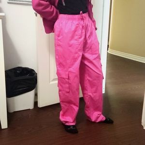 Pink cargo pants (M)